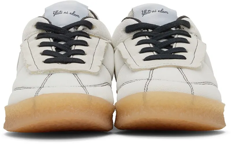 MM6 Maison Margiela Black Inside Out 6 Court Sneakers (S66WS0061 P4403)