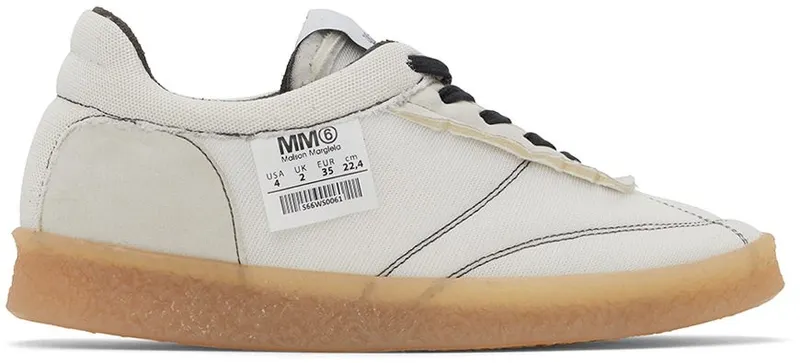 MM6 Maison Margiela Black Inside Out 6 Court Sneakers (S66WS0061 P4403)