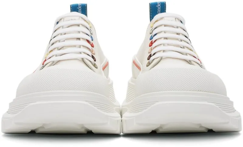 Alexander McQueen Off-White Tread Slick Low Sneakers (604257W4MVG)