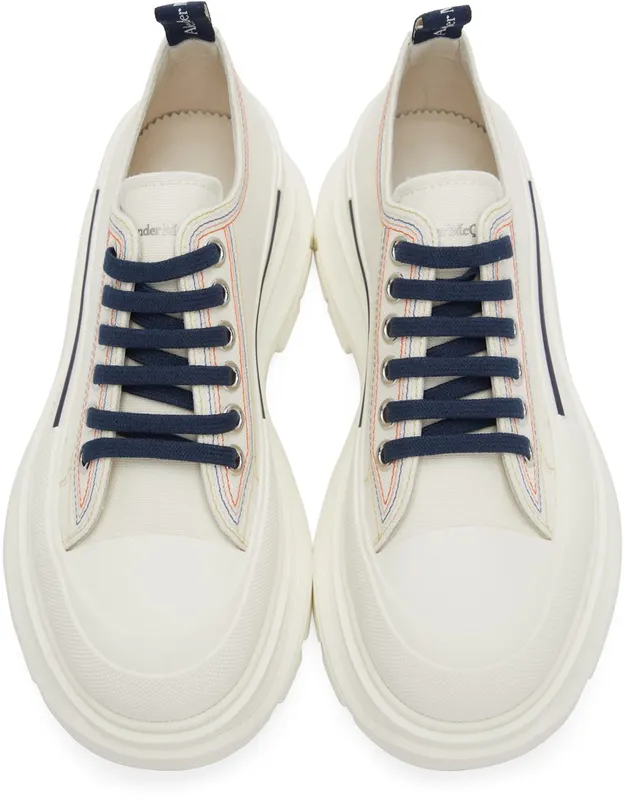 Alexander McQueen Black Tread Slick Low Sneakers (662683W4MV4)