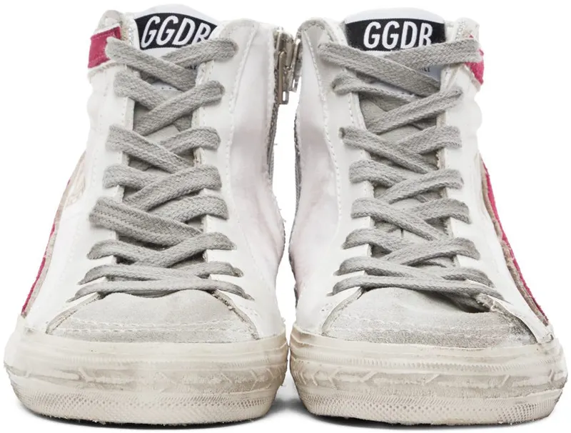 Golden Goose Pink & Silver Slide Sneakers (F00116.F001050.80806)