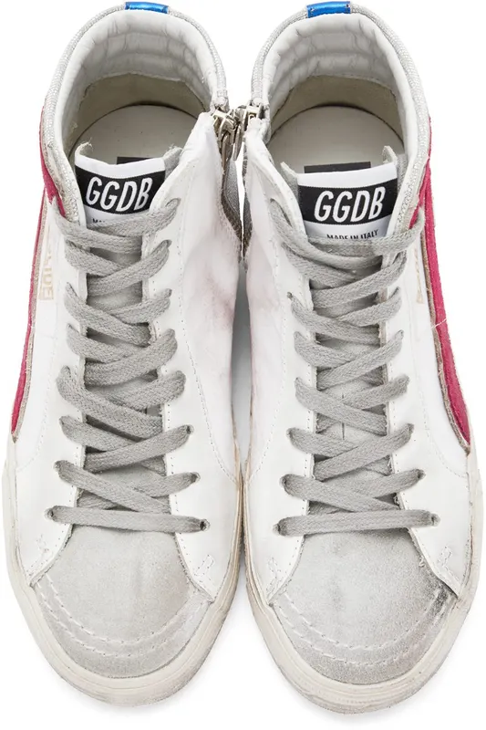 Golden Goose Pink & Silver Slide Sneakers (F00116.F001050.80806)
