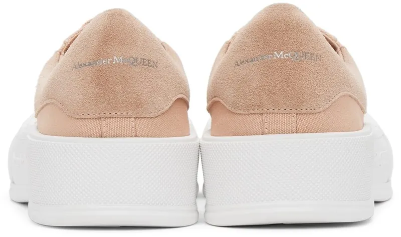 Alexander McQueen Pink Deck Lace Plimsoll Sneakers (654593W4PQ1)