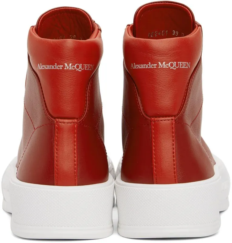 Alexander McQueen Khaki Deck Plimsoll High Sneakers (682401WIB64)