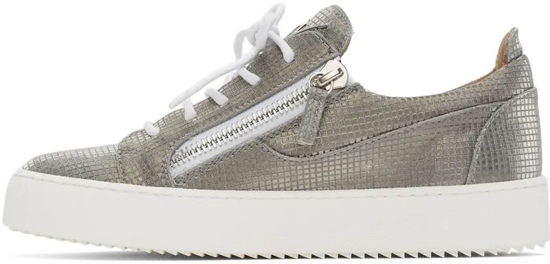 Giuseppe Zanotti Silver Frankie Sneakers (RU10039-90478)
