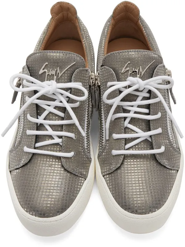 Giuseppe Zanotti Silver Frankie Sneakers (RU10039-90478)