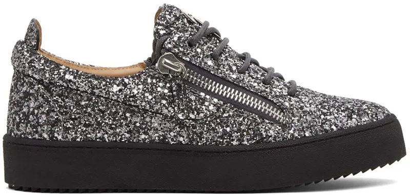 Giuseppe Zanotti Silver Glitter May London Sneaker (RU00007-85956)