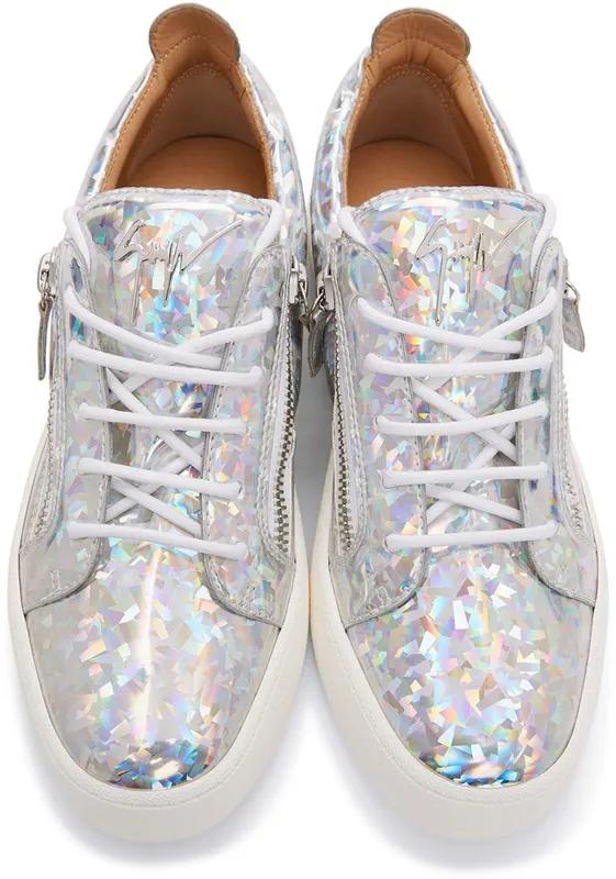 Giuseppe Zanotti Silver Iridescent Frankie Sneakers (RM20014-91356)