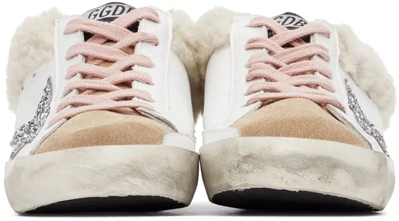 Golden Goose SSENSE Exclusive White & Brown Shearling Super-Star Sneakers (GWF00110.F000798.80194)