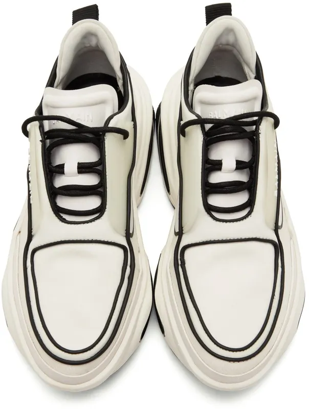 Balmain White & Pink B-Bold Sneakers (XN1VI541TSNH)