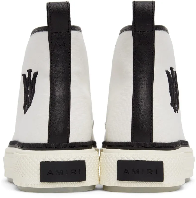 AMIRI White & Black M.A. Court High Sneakers (PS22MFS015-111)
