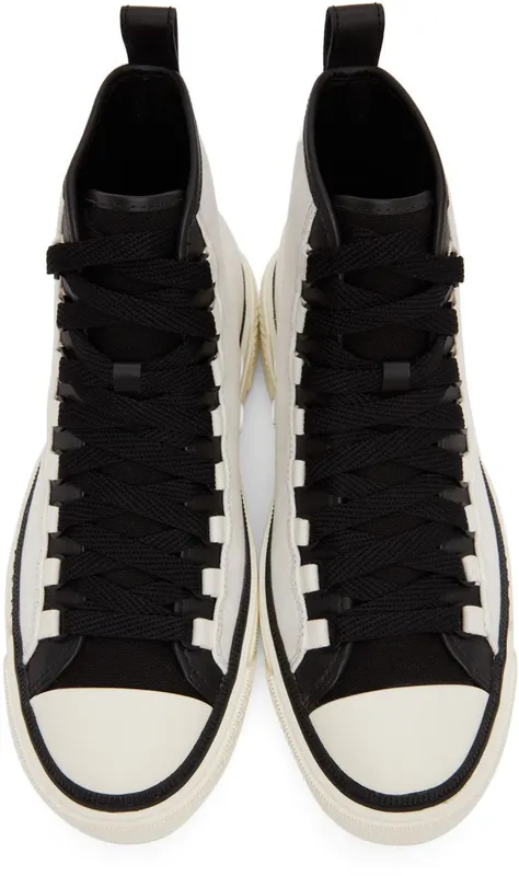 AMIRI White & Black M.A. Court High Sneakers (PS22MFS015-111)