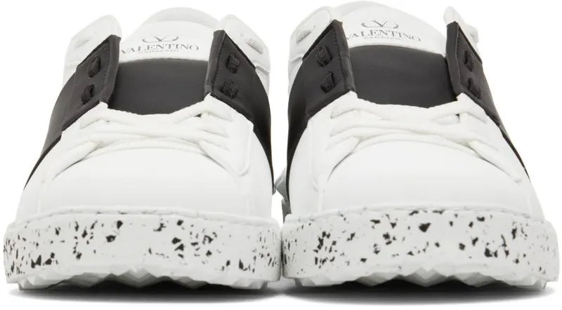 Valentino Garavani White & Black Open For A Change Sneakers (XY2S0830PUD)