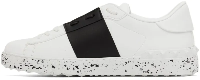 Valentino Garavani White & Black Open For A Change Sneakers (XY2S0830PUD)