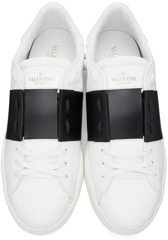 Valentino Garavani White & Black Open Sneakers (WY2S0830BLU)