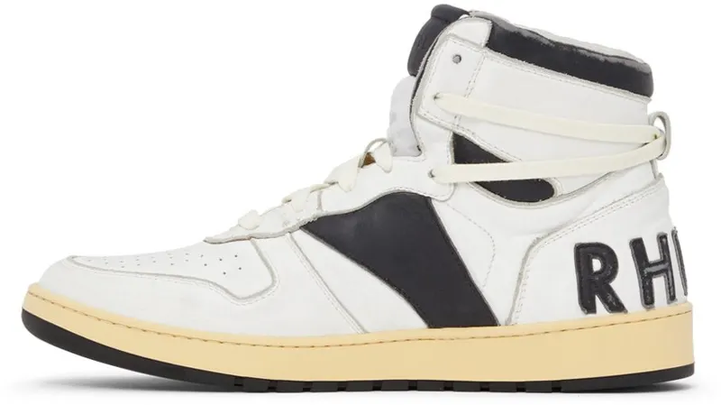 Rhude White & Black Rhecess Hi Sneakers (RHFW21FO24039128)