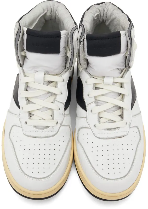 Rhude White & Black Rhecess Hi Sneakers (RHFW21FO24039128)