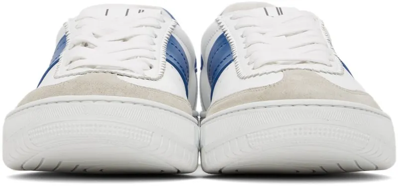 Dunhill White & Blue Court Legacy Sneakers (DU22R1340D3122)
