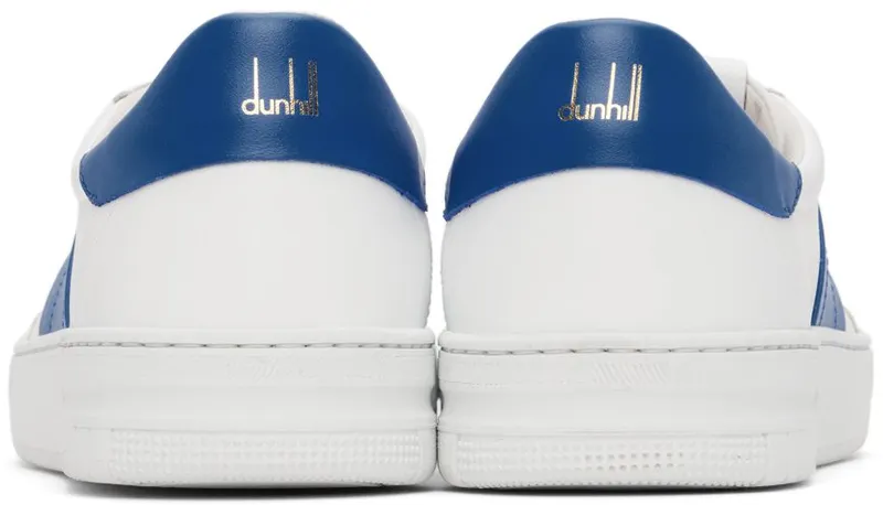 Dunhill White & Blue Court Legacy Sneakers (DU22R1340D3122)