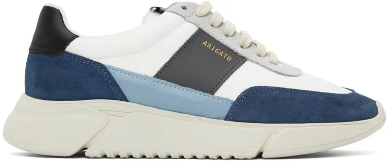 Axel Arigato White & Blue Genesis Vintage Sneakers (27574)