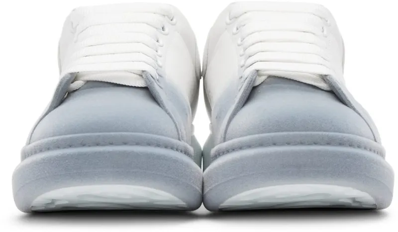 Alexander McQueen White & Grey Felted Oversized Sneakers (575415WHWM2)