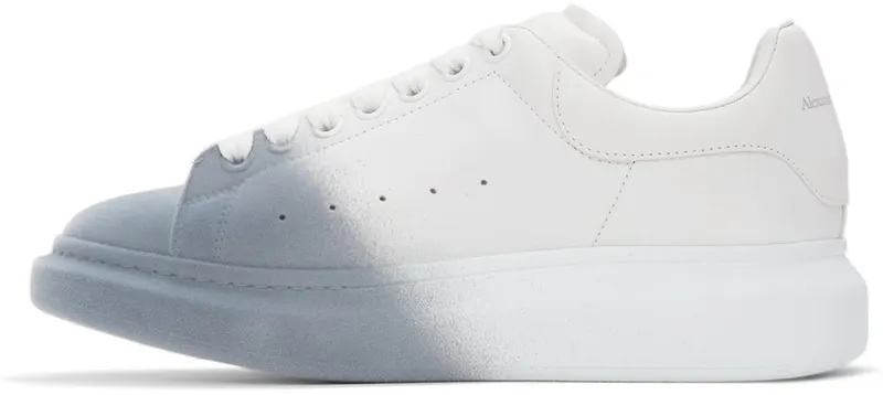 Alexander McQueen White & Grey Felted Oversized Sneakers (575415WHWM2)