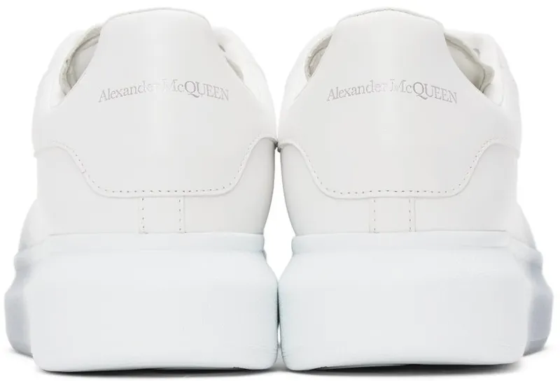 Alexander McQueen White & Grey Felted Oversized Sneakers (575415WHWM2)