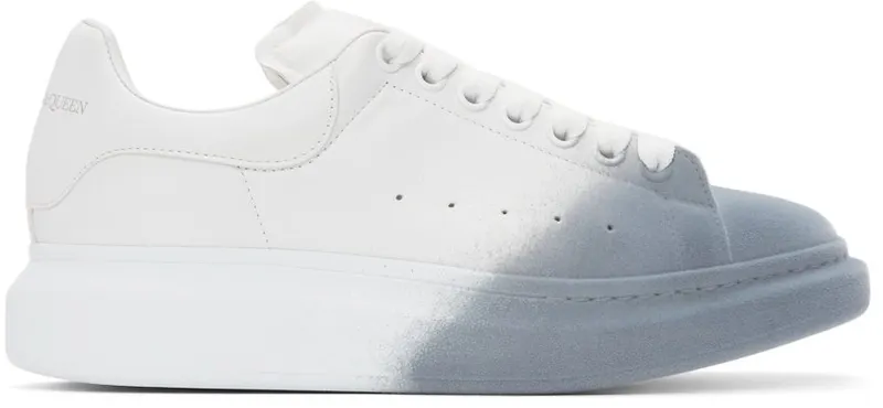 Alexander McQueen White & Grey Felted Oversized Sneakers (575415WHWM2)