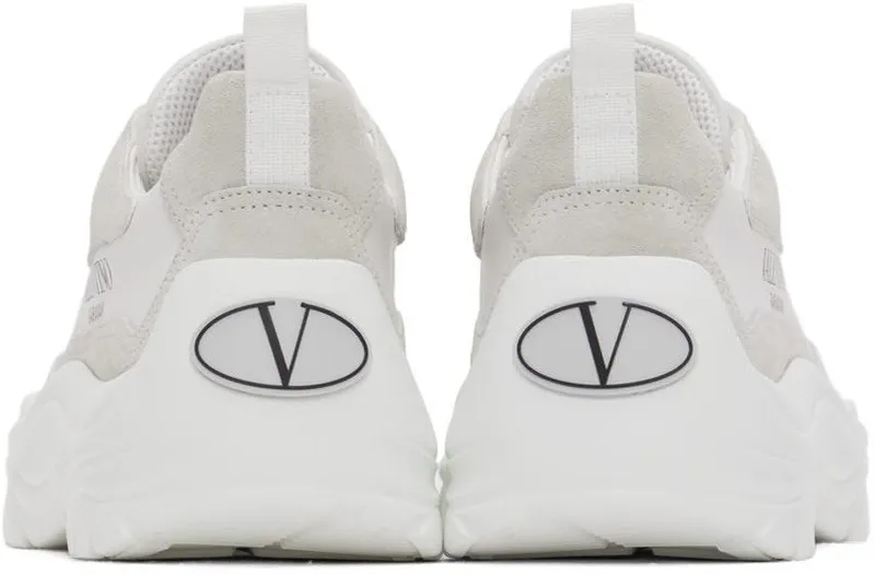 Valentino Garavani White & Grey Gumboy Sneakers (XY2S0B17VRN)