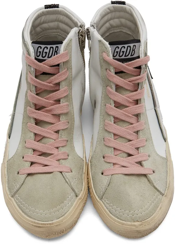 Golden Goose White & Grey Slide Sneakers (GWF00115.F003016.10220)