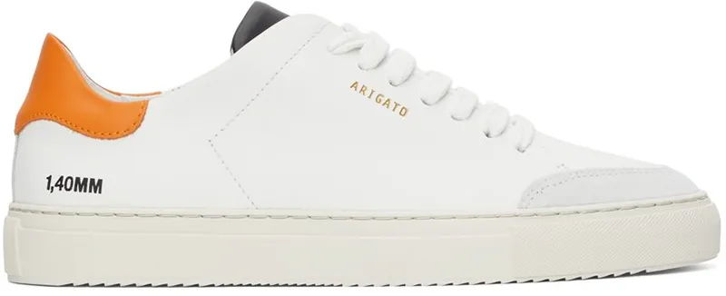 Axel Arigato White & Orange Clean 90 Triple Sneakers (28487)