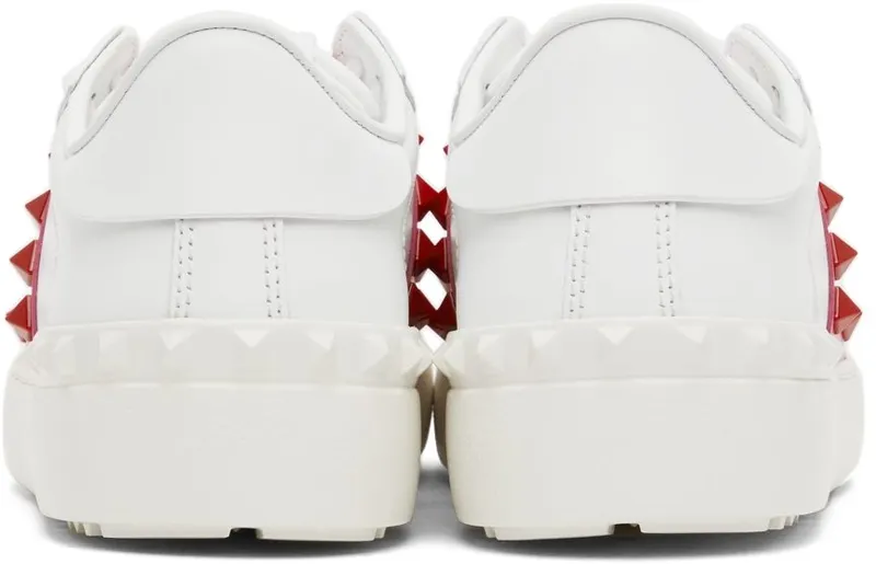 Valentino Garavani White & Pink Untitled Open Sneakers (XW2S0A01DNU)