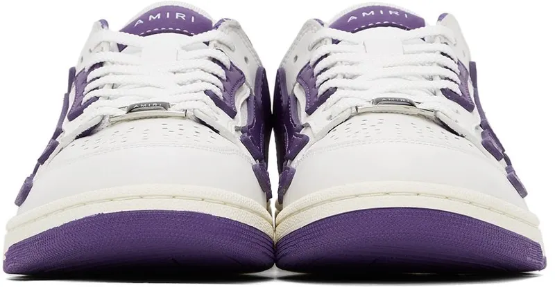 AMIRI White & Purple Skel Top Low Sneakers (PS22MFS003-196)
