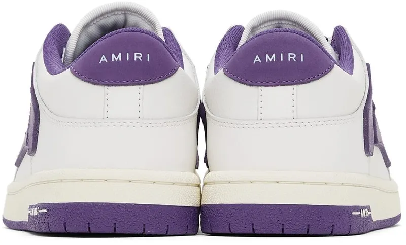AMIRI White & Purple Skel Top Low Sneakers (PS22MFS003-196)