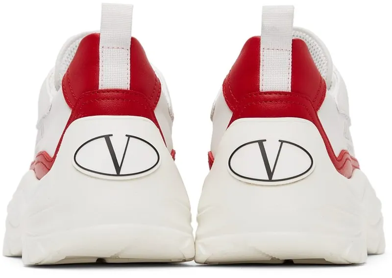Valentino Garavani White & Red Gumboy Sneakers (WW2S0K55AEQ)
