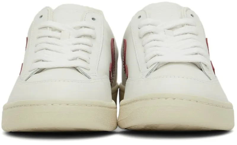 VEJA White & Red V-12 Sneakers (XD0201955)