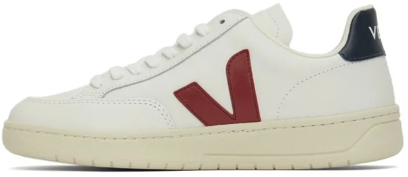 VEJA White & Red V-12 Sneakers (XD0201955)