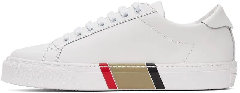 Burberry White Bio-Based Striped Sole Sneakers (8043200)