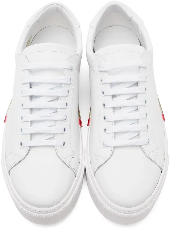 Burberry White Bio-Based Striped Sole Sneakers (8043200)