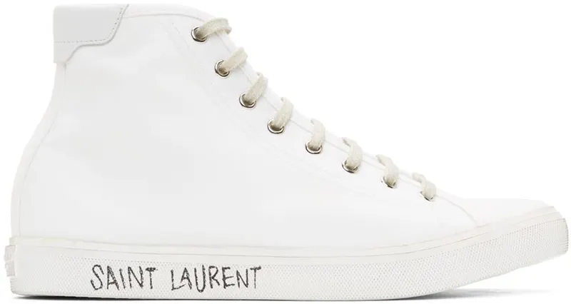 Saint Laurent Black Malibu High Sneakers (606075GUZ20)