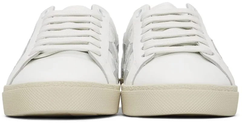 Saint Laurent White Court Classic SL/06 Metallic California Sneakers (419197 0MP10)