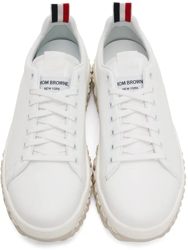 Thom Browne White Court Sneakers (MFD231A-05584)