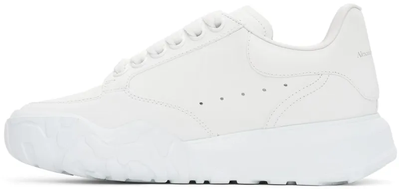Alexander McQueen White Court Trainer Sneakers (633915WIA98)