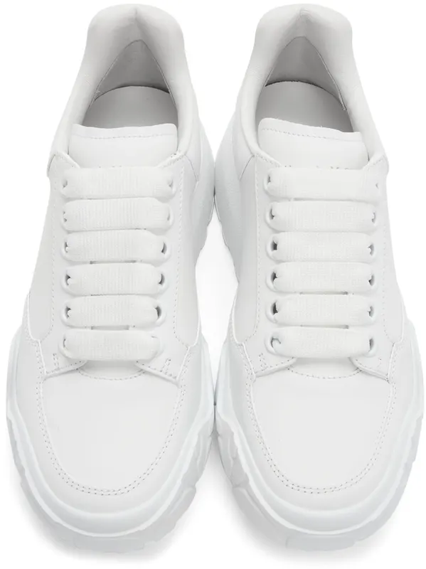 Alexander McQueen White Court Trainer Sneakers (633915WIA98)