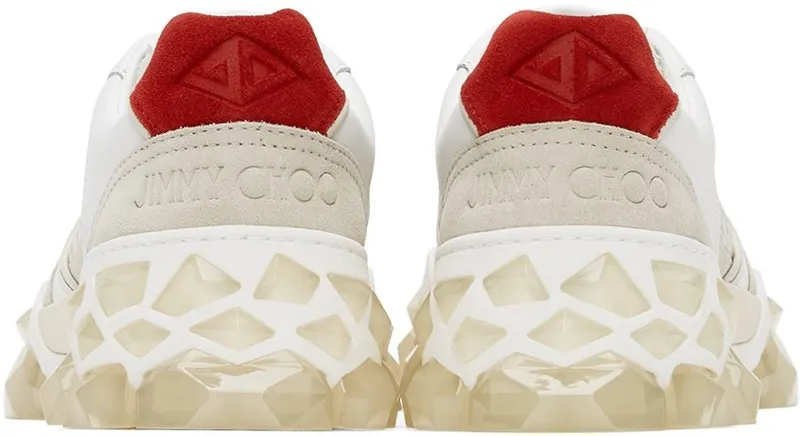 Jimmy Choo White Diamond x Trainer Sneakers (DIAMOND X TRAINER/F FHF)