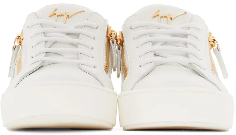 Giuseppe Zanotti White Gail Cut Sneakers (RS10043 88912)