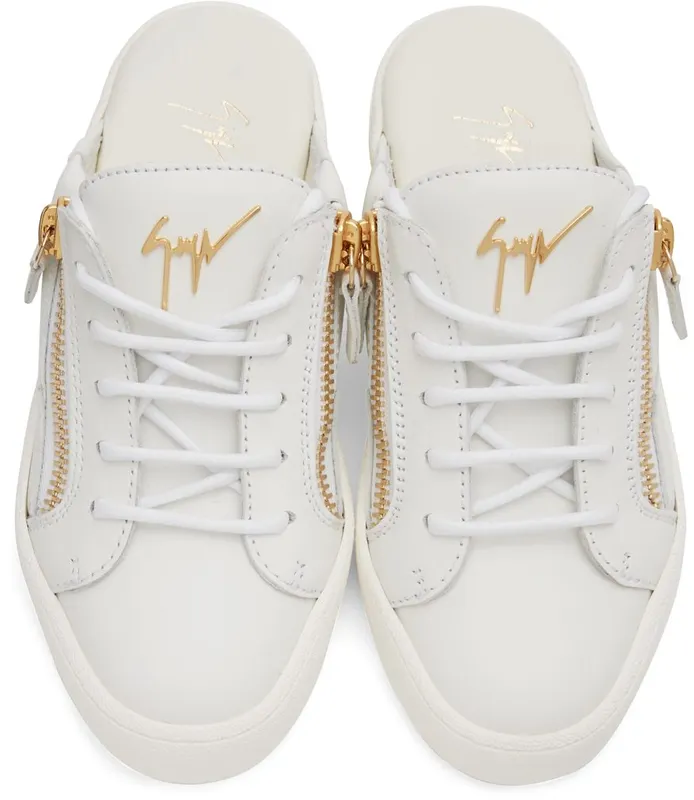 Giuseppe Zanotti White Gail Cut Sneakers (RS10043 88912)