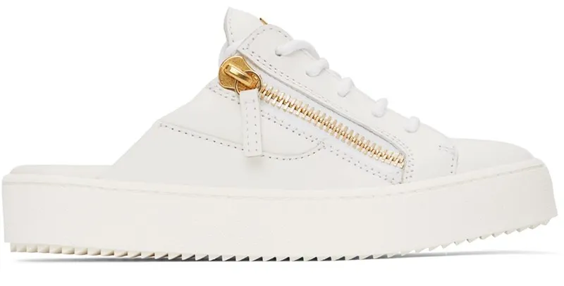 Giuseppe Zanotti White Gail Cut Sneakers (RS10043 88912)
