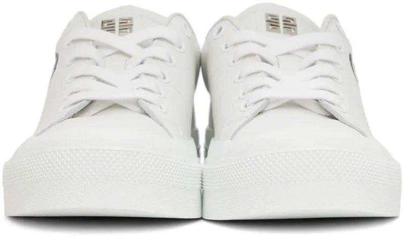 Givenchy White Graphic City Court Sneakers (BE0027E19Y116)
