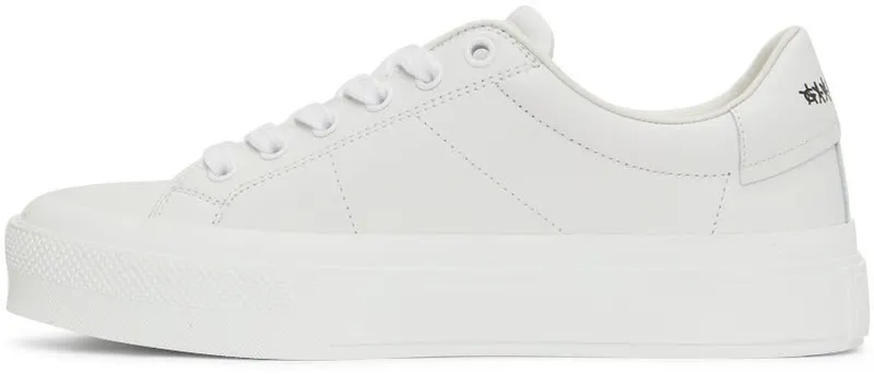 Givenchy White Graphic City Court Sneakers (BE0027E19Y116)